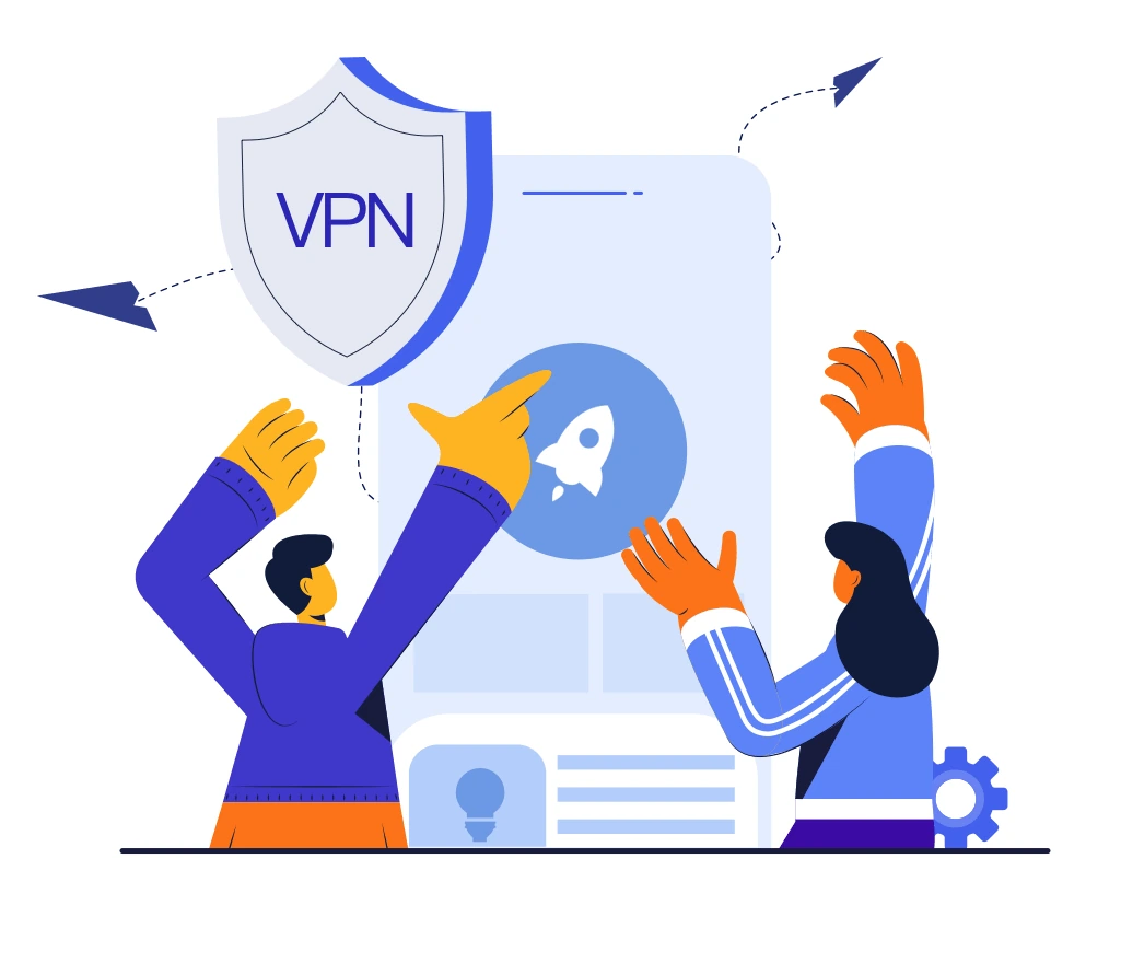 快连LetsVPN客户端界面与全平台数据流示意图